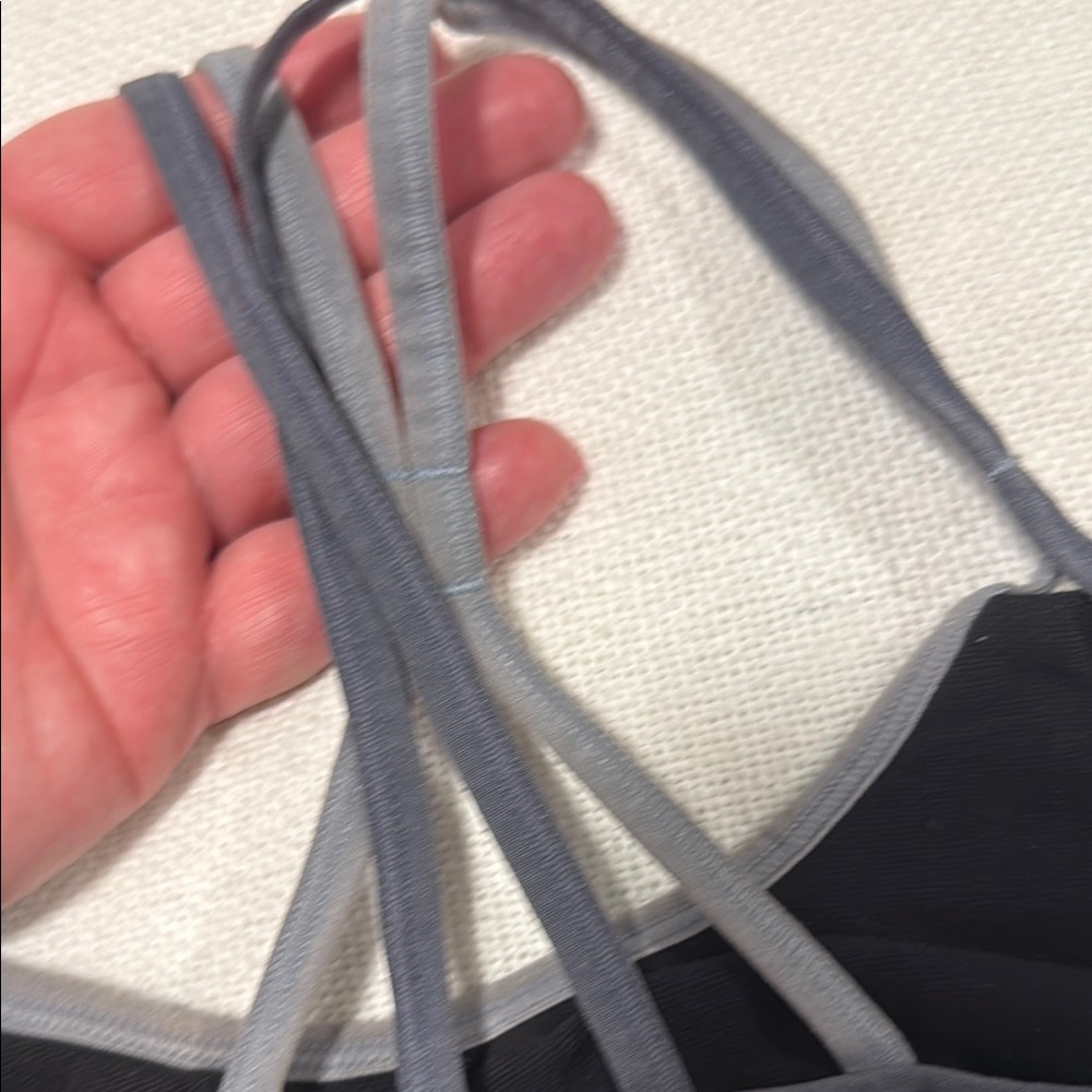 Black and Gray Women's Sports Bra - Picture 5 of 5